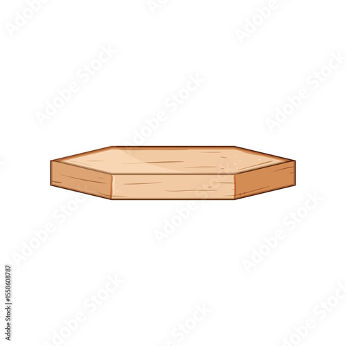 gallery wood platform cartoon vector illustration