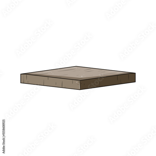 creativity wood platform cartoon vector illustration