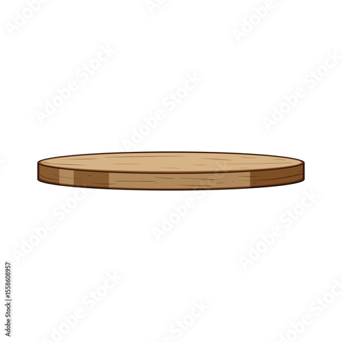 art wood platform cartoon vector illustration