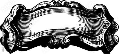 Vintage scroll ornaments and cartouche shapes for decorative design