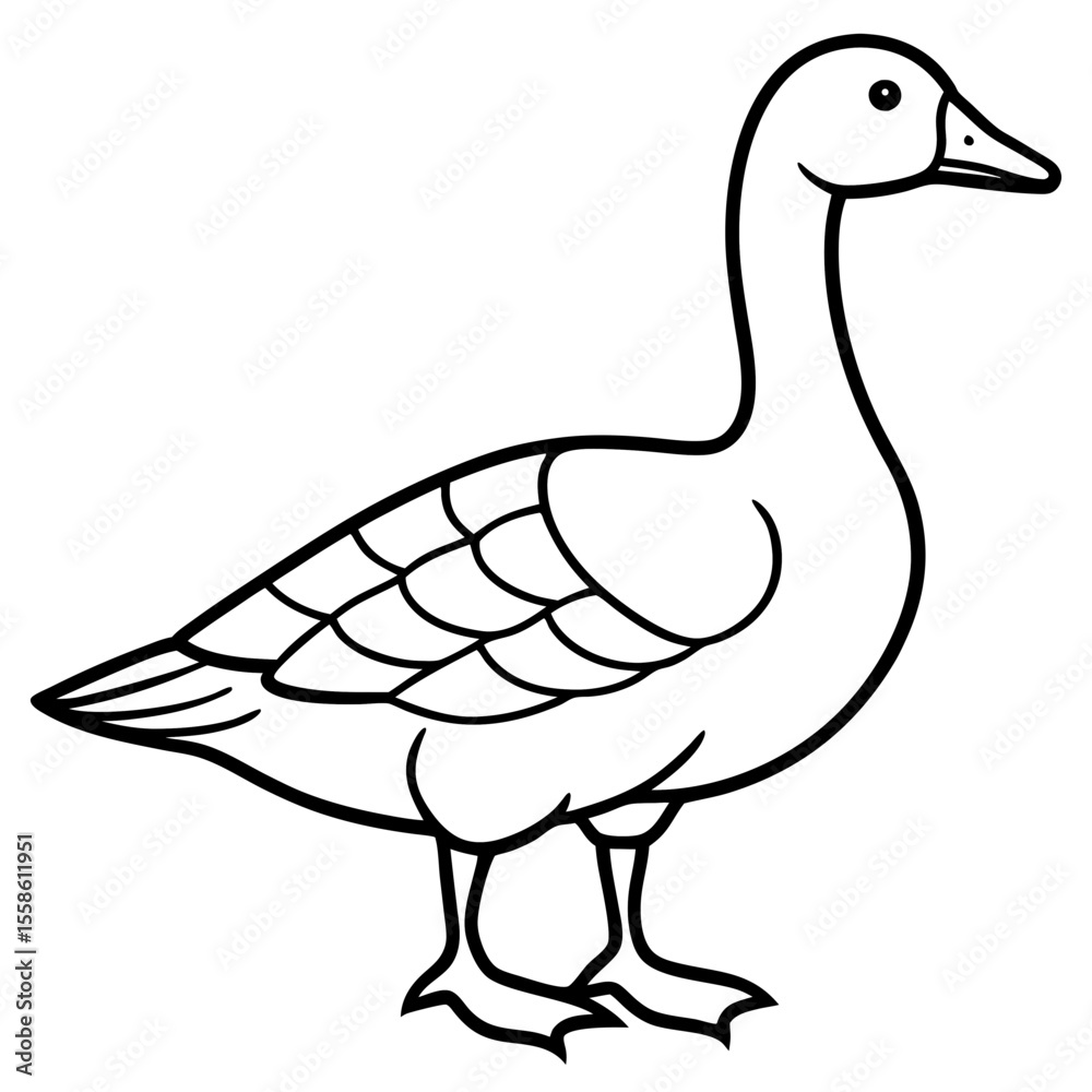 Obraz premium Minimalist Snow Goose Vector