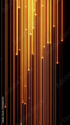 Abstract background with glowing orange lines creating a dynamic and vibrant visual pattern.