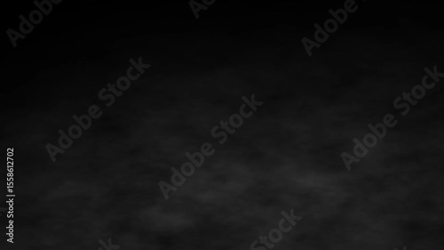 Realistic dry ice smoke clouds fog overlay. Smoke Effect From Left Bottom To Right Top. Thin ground fog slowly moving forward isolated on black background
