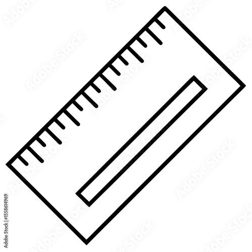 Minimalist Square Measuring Tool Vector