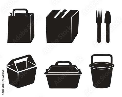 A 3D render of a green recycling bin filled with a set of isolated metal kitchen utensils
