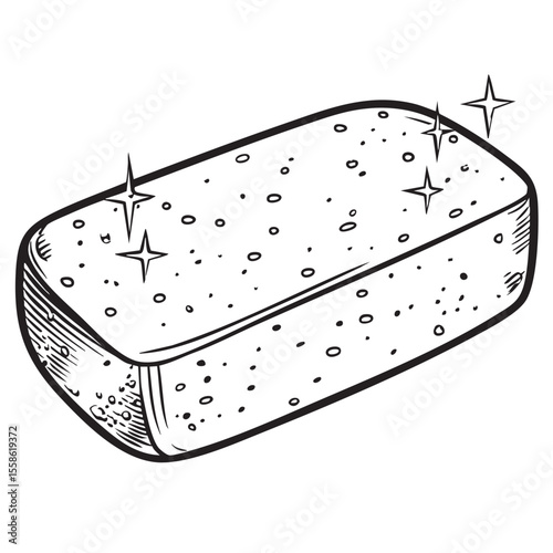 Sparkling clean bar of soap for hygiene and wellness