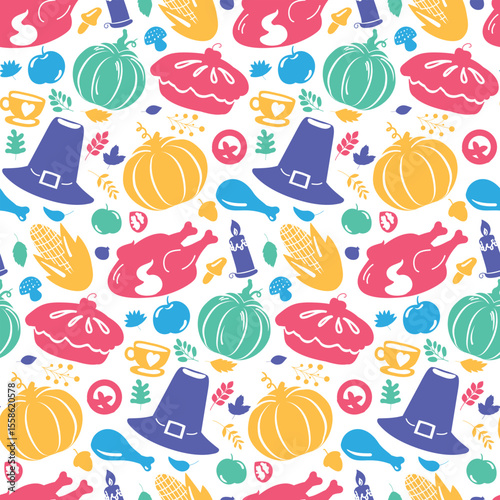 food pattern set seamless summer