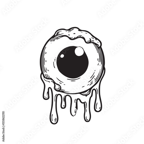Unique melting eye design for Halloween decoration