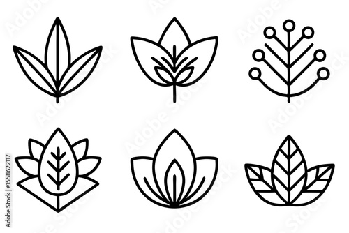 Wellness Leaf Minimalist Line Art for Natural Living