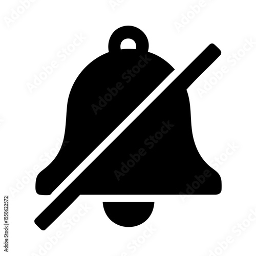Muted notification bell icon representing silence mode, focus time, or do not disturb