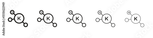 Potassium icon Vector illustration in solid and black and white. EPS10