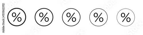 Percent icon Vector illustration in solid and black and white. EPS10