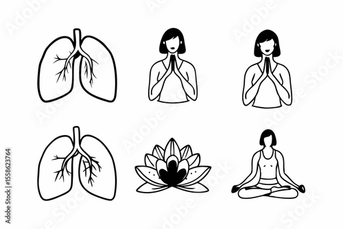 Mindful Breaths Minimalist Line Art for Calm Living