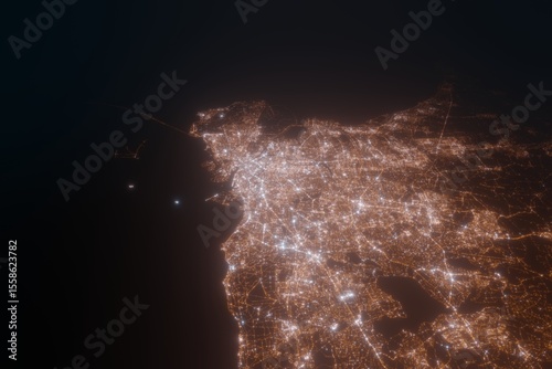 Photography Aerial view on Copenhagen (Denmark) from north