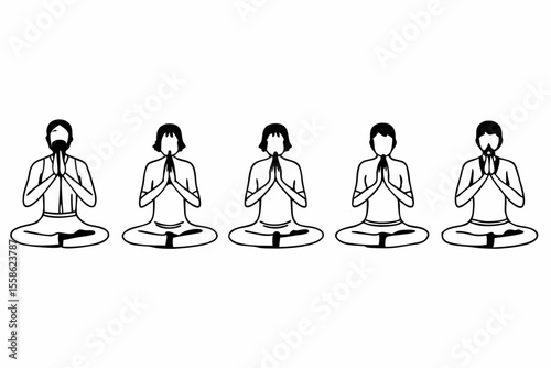 Mindful Breaths Minimalist Line Art for Calm Living