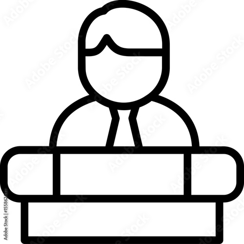 Find a speaker icon presentation speech lecturer vector illustration image design