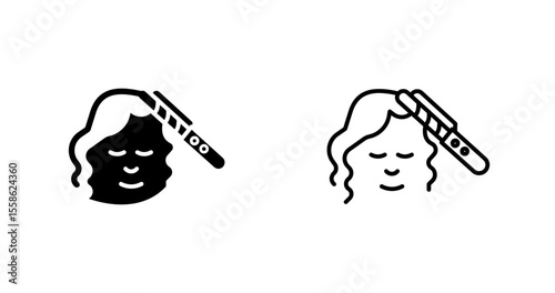 Hair Styling Vector Icon