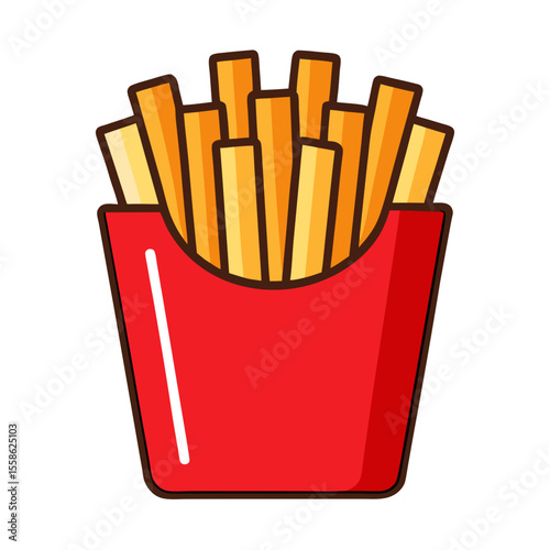 french fries in a red box