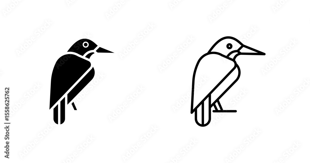 Fototapeta premium Kingfisher Vector Icon