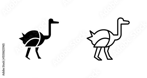 Ostrich Vector Icon