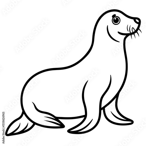 Outline Sea Lion Design