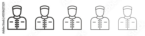 Concierge icon Vector illustration in solid and black and white. EPS10