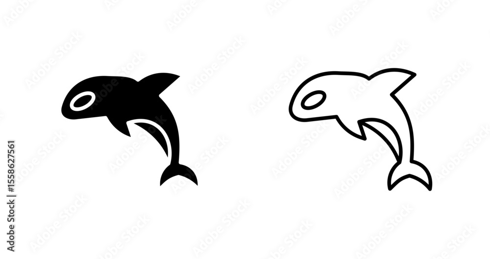 Obraz premium Orca Vector Icon