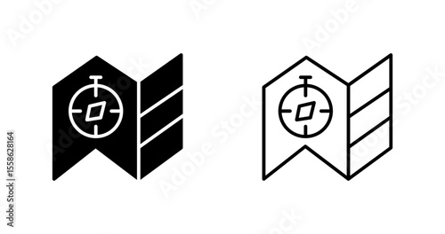 Conflict Zone Map Vector Icon
