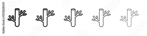 Blood vessel icon Vector illustration in solid and black and white. EPS10