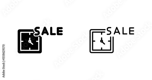 Midnight Sale Vector Icon