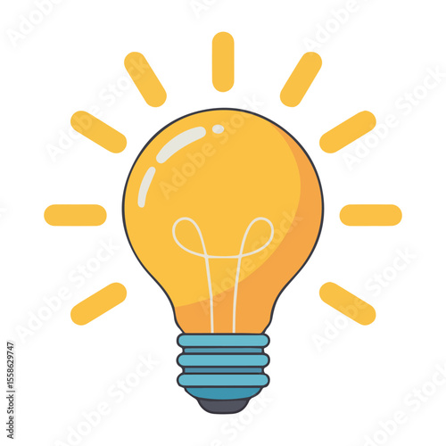 Illustration of lightbulb idea concept creative innovation solution inspiration thinking power energy symbol design vector