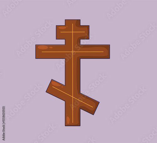Artwork depicting the Traditional Eastern Orthodox Cross Symbol in a creative, abstract style
