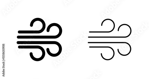 Windy Weather Vector Icon