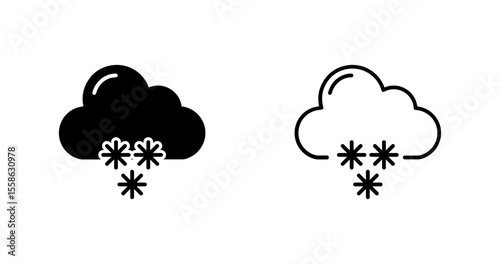 Snowfall Vector Icon