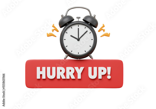 Fotografi Isolated Hurry Up Clock Deadline Urgency