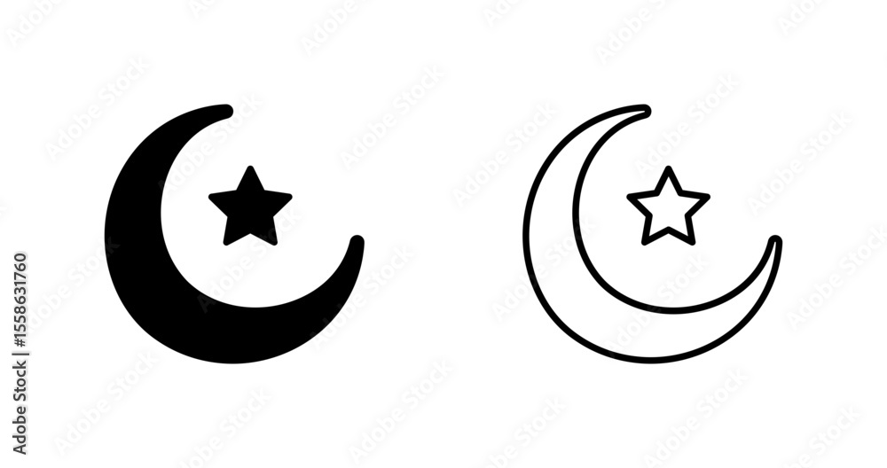Obraz premium Moon Vector Icon