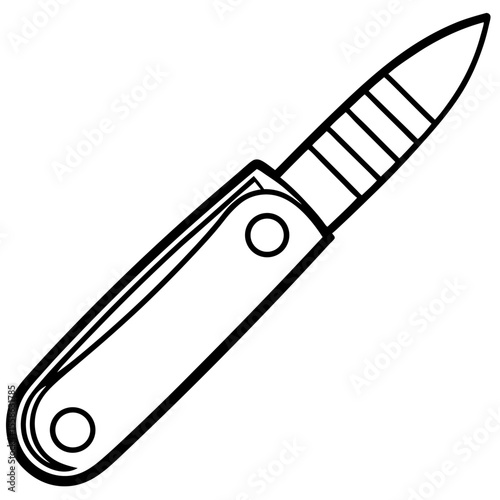 Precision Blade Minimalist Vector Illustration