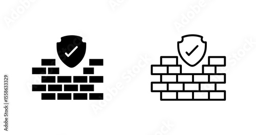 Firewall Protection Vector Icon