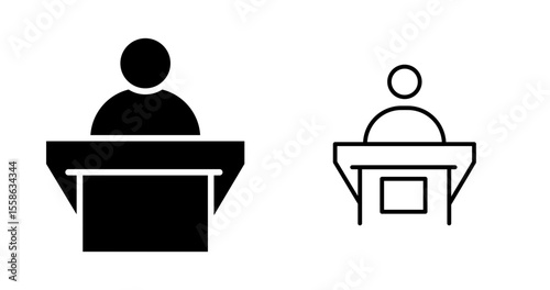 Court Hearing Vector Icon
