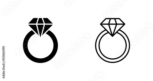 Engagement Ring Vector Icon