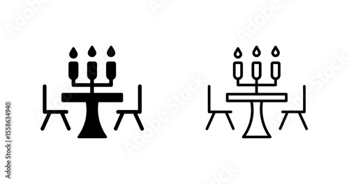 Candlelight Dinner Vector Icon