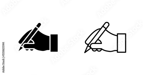 Writing Hand Vector Icon