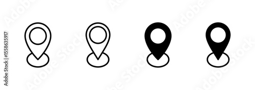 Address icon vector. home location sign and symbol. pinpoint