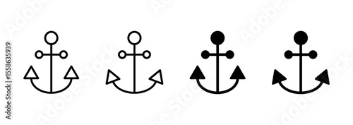 Anchor icon vector. Anchor sign and symbol. Anchor marine icon.