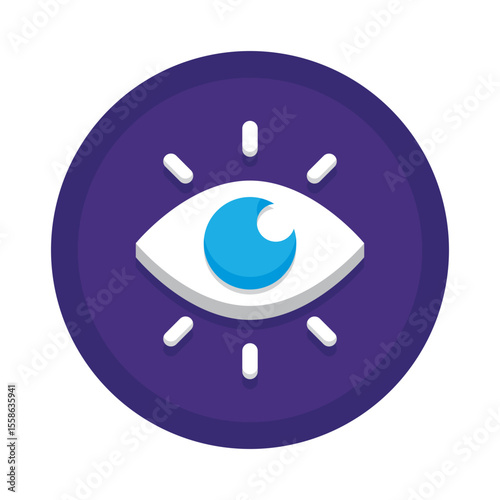 Eye icon vector graphic for vision related design projects and creative artwork element