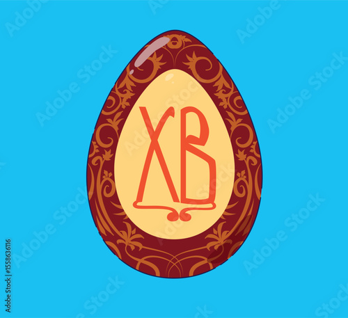 Traditional Decorative Easter Egg beautifully adorned with a colorful Floral Pattern