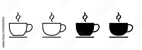 coffee cup icon vector. cup a coffee sign and symbol