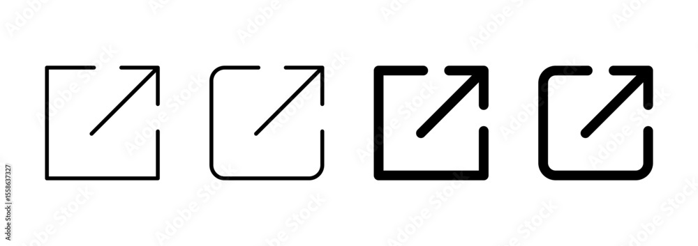 External link icon vector. link sign and symbol. hyperlink symbol External link icon vector. link sign and symbol. hyperlink symbol