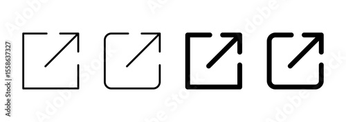 External link icon vector. link sign and symbol. hyperlink symbol