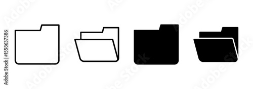 Folder icon vector. folder sign and symbol